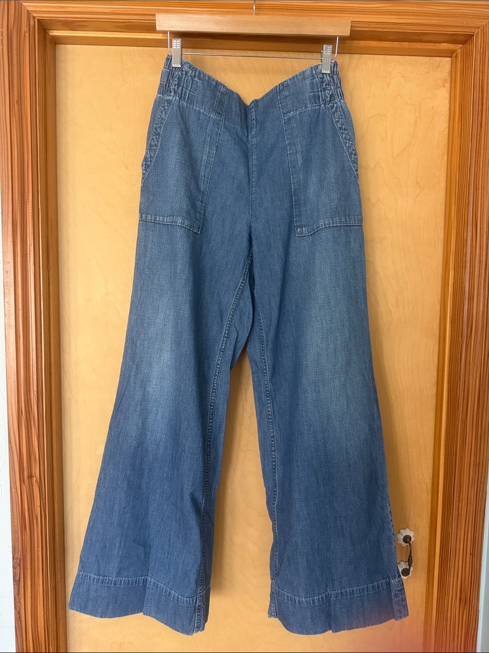 We The Free Wide Leg Denim Jeans in Blue